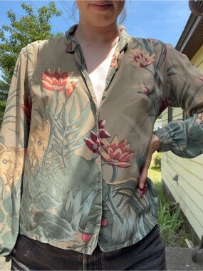 Carole Little for Saint-Tropez West vintage  silk blouse